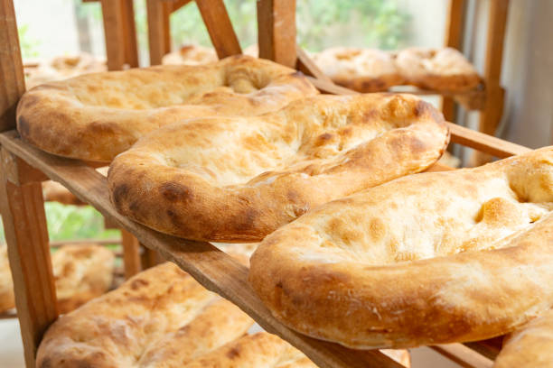 istock Traditional georgian breads. Cooking bread. Bakery 1315011881