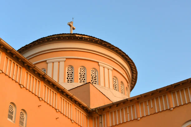 Conakry, Guinea: St. Mary's Catholic Cathedral - drum over the transept, decorated with pilasters - completed in 1937, Boulevard du Commerce (3eme Boulevard) - Roman Catholic Archdiocese of Conakry.