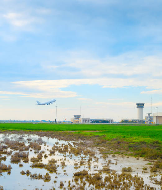 istock Airplane take-off  Larnaca airport Larnaca Cyprus 1315028792