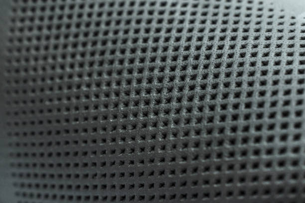 istock Texture of perforated natural black leather. Close up. 1315034046