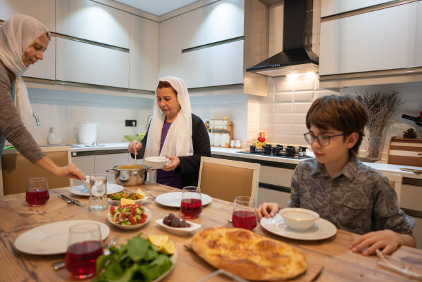 istock Muslim family ready for iftar meal in Ramadan 1315037033