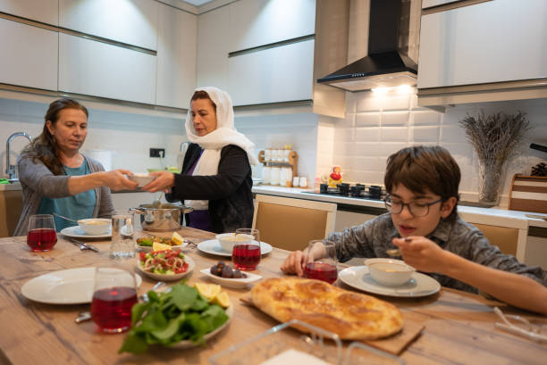 istock Muslim family ready for iftar meal in Ramadan 1315037123