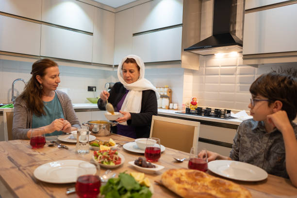istock Muslim family ready for iftar meal in Ramadan 1315037214