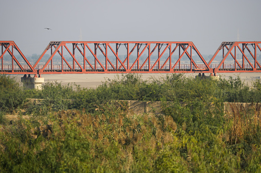 Kotri bridge in sindh Pakistan, Steel bridge on river in pakistan