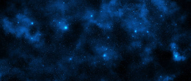 istock Abstract cosmic blue and black background with stars and nebulae 1315043593