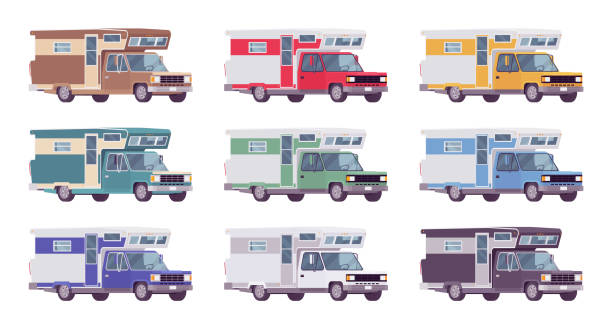 istock Campervan, motorhome car for camp and tourism 1315054356
