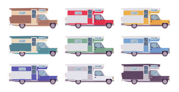 istock Campervan, motorhome car for camp and tourism, side view 1315054422