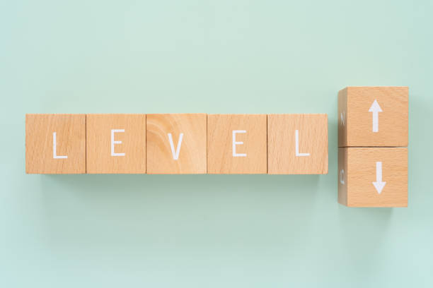 istock LEVEL; Seven wooden blocks with 