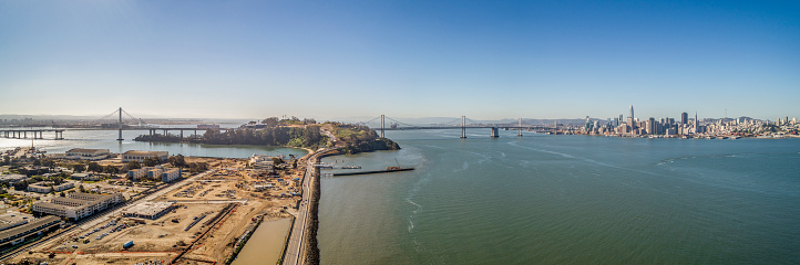 High quality stock photos of construction on Treasure Island in San Francisco California.