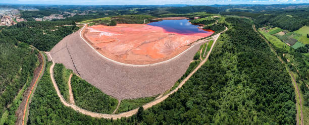 Tailings dam Aluminum tailings containment dam sluice photos stock pictures, royalty-free photos & images