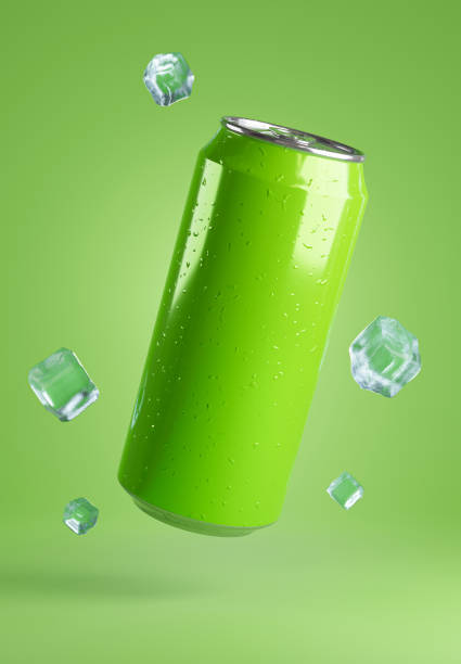 istock 3d render of drink can with ice cube for product display 1315068401