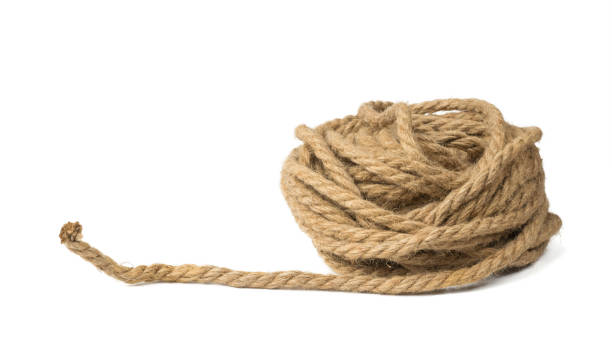 istock Unwinding coil of strong rope isolated on a white background. 1315088335