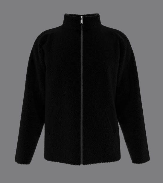 istock Fleece tracksuit top jacket with zip design, sportswear, track front view 1315090355