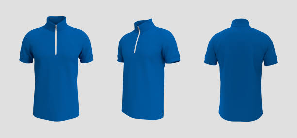 istock Blank tracktop shirt mockup, track front, side and back view 1315091135