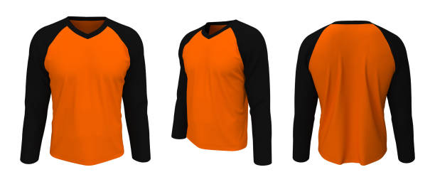 istock Long sleeves raglan t-shirt mockup 1315091147