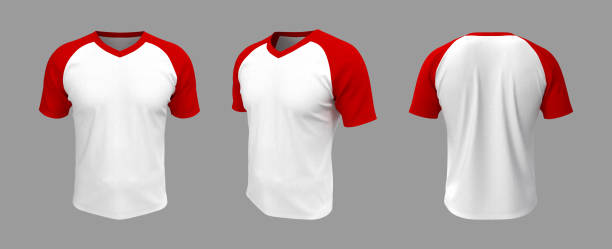 istock Short-sleeves raglan t-shirt mockup 1315091179