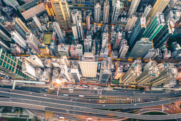 istock Hong Kong Cityscape view from sky 1315098881
