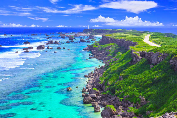 東のヘンナサキの風景 - headland ストックフォトと画像