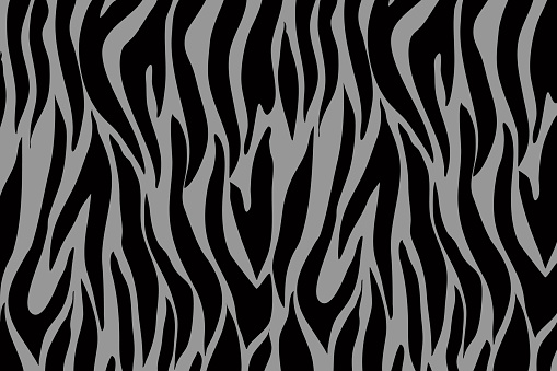 Vector illustration with an animal theme. Background with tiger pattern. The layout is simplified.