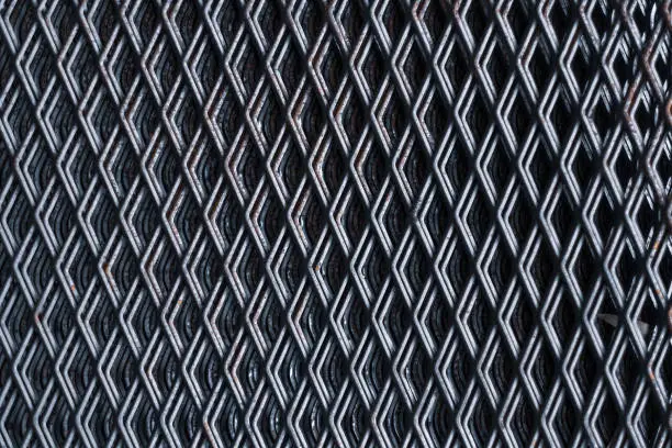 Perforated Steel Grating Square Stacked background texture