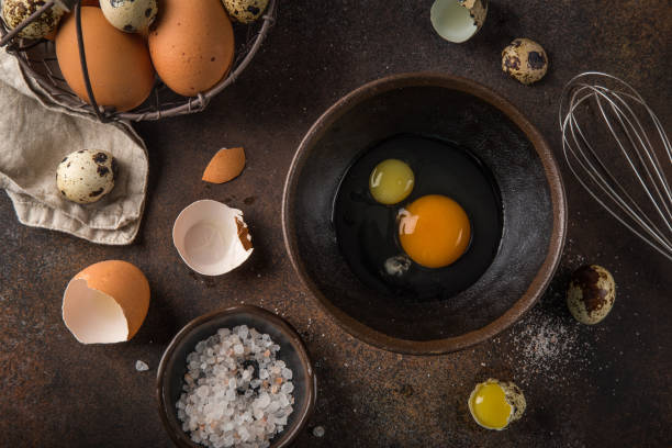 istock quail and chicken eggs on brown table ready for cooking 1315110851