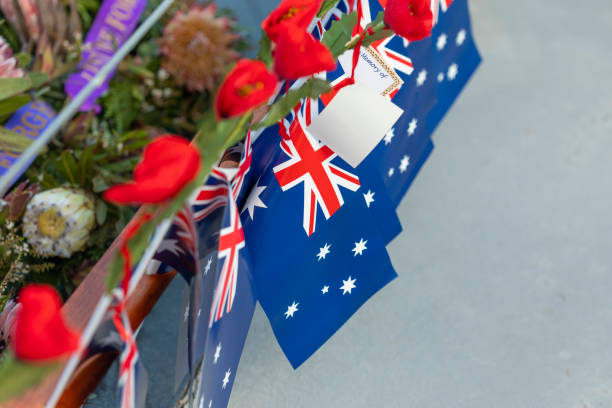 istock Australian Flags for ANZAC Day 1315111257