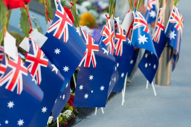 istock Australian Flags for ANZAC Day 1315111261