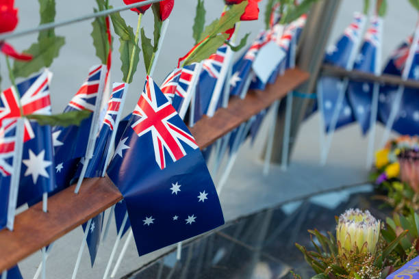 istock Australian Flags for ANZAC Day 1315111941