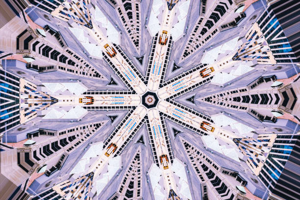Indianapolis aerial kaleidoscope cityscape abstract background Indianapolis aerial kaleidoscope cityscape abstract background kaleidoscope pattern photos stock pictures, royalty-free photos & images