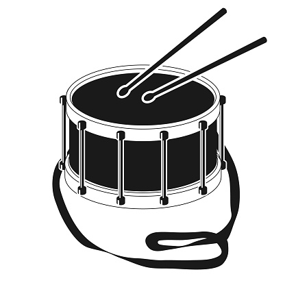 Drum. Drum icon isolated on white background. Vector illustration. Vector.