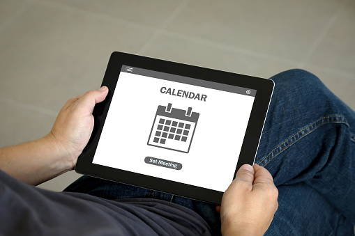 Calendar schedule business mobile tablet