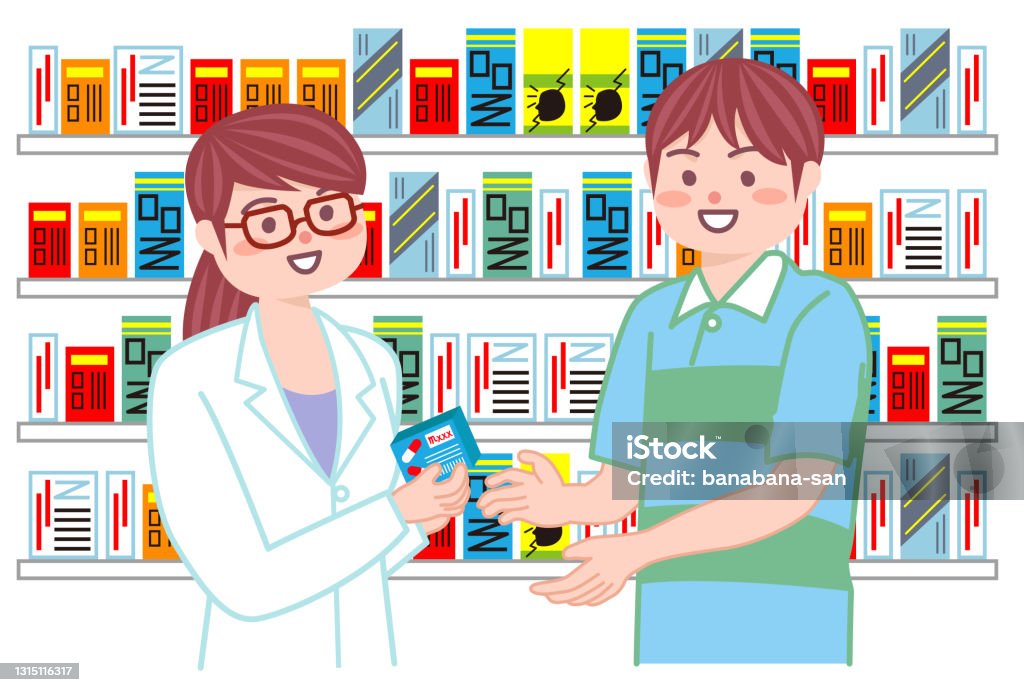 Self Medication Stock Illustration - Download Image Now - Cartoon, Japan, Pharmacist - iStock Self Medication Stock Illustration - Download Image Now - Cartoon, Japan, Pharmacist - iStock