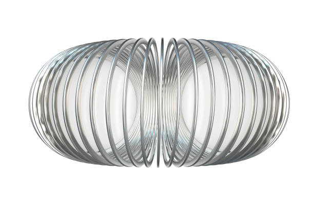 istock 3D render of metallic toy spiral spring 1315119356