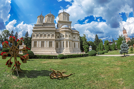 Curtea de Argeș Monastery, Romania, an Orthodox monastery built between 1515-1517 by Neagoe Basarab and a famous architectural monument in Wallachia. Byzantine architecture.