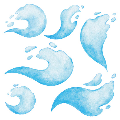 Vector illustration of blue waves.