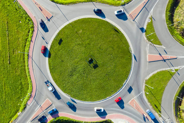 istock Aerial View of Traffic Circle 1315124315
