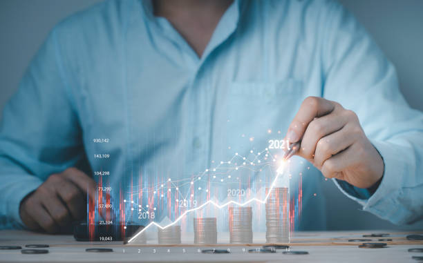istock Businessman using tablet for analysis stock market technical chart , Value investor concept. 1315132767