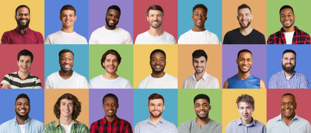 istock Composite creative collage of happy diverse multicultural men 1315136239