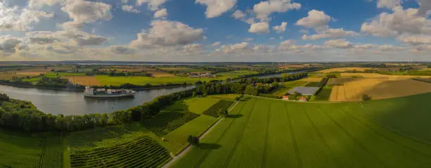 Drone shot of northern European scenery