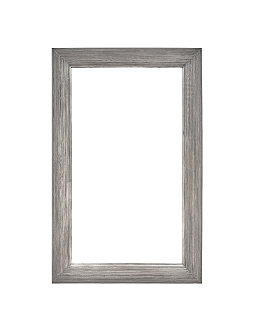 gray picture Frame isolated on white