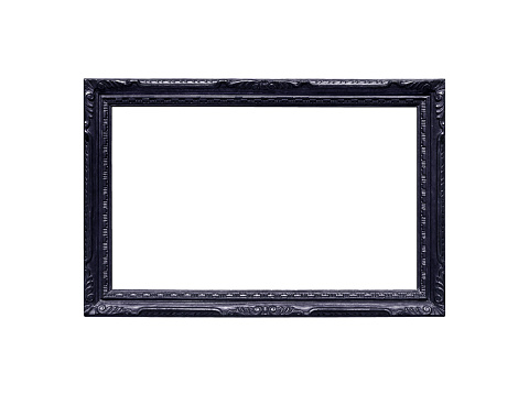 black picture Frame isolated on white
