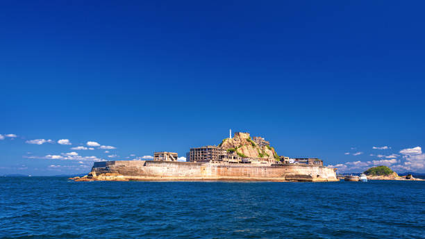 Scenery of Gunkanjima island in Nagasaki prefecture, Japan This is the scenery of Gunkanjima island in Nagasaki prefecture, Japan.
This island is known for famous sightseeing spots in this prefecture, many people go this island by various local sightseeing tour in every year. hashima island photos stock pictures, royalty-free photos & images