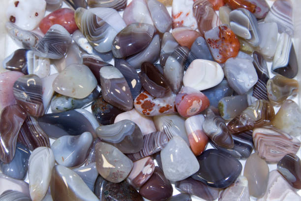 istock Natural Agate, various types and color, gems mineral collection as nice natural background 1315149089