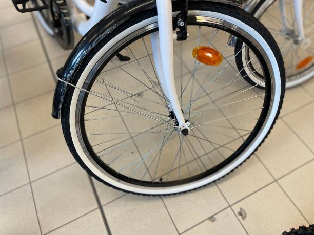 istock Bicycle tire bicycle standing indoor 1315150548