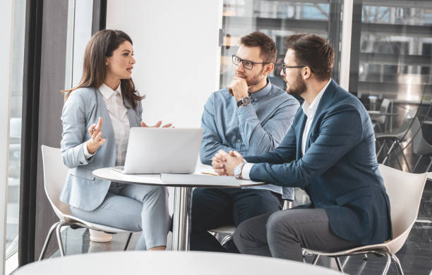 istock Group of office workers discuss about new company project. 1315152130