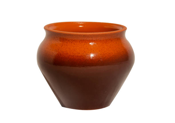 istock Clay pot for cooking in oven and stove. Isolated object on white. 1315155006
