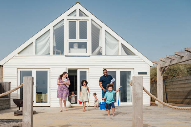 istock Diverse family with four children enjoying spring vacation 1315157597