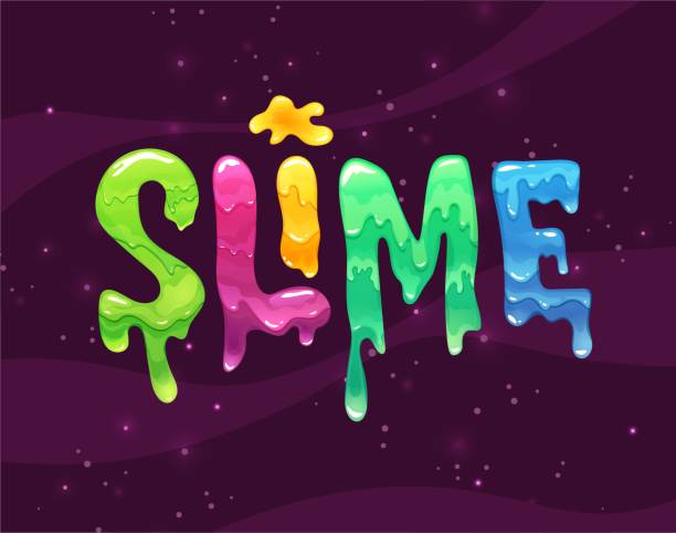 istock Slime hand lettering text. Bright jelly letters. Cartoon vector illustration. 1315165533