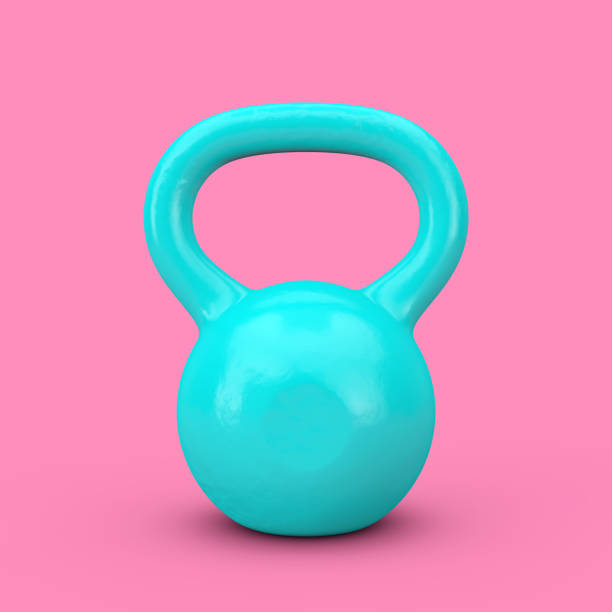 istock Fitness Concept. Blue Iron Dumbbell Weight in Duotone Style. 3d Rendering 1315170251