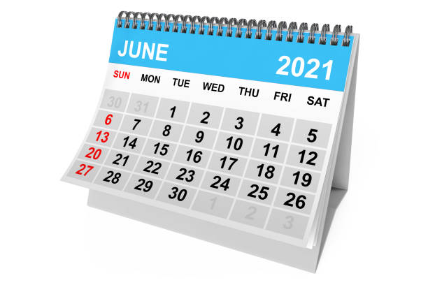 istock 2021 Year June Calendar. 3d Rendering 1315170477
